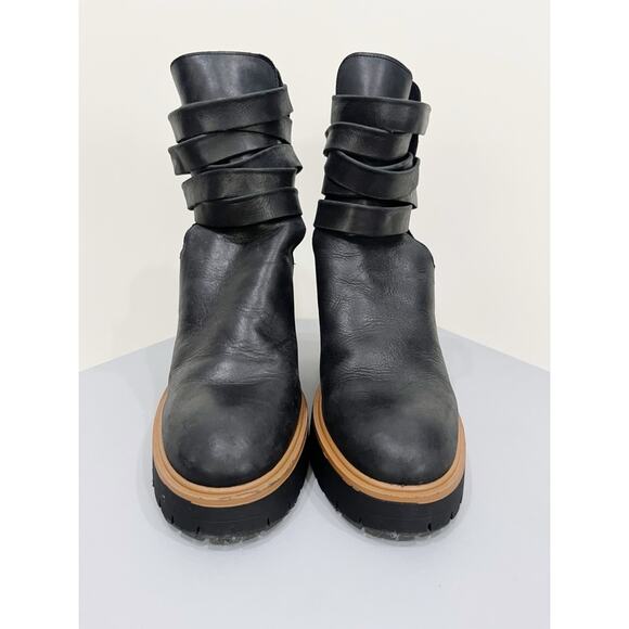 Free People Jesse Cutout Black Leather Boot - Picture 7 of 9
